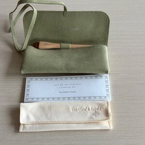 Van Cleef & Arpels Brand NEW Authentic Cleaning Kit in Green Suede VCA
